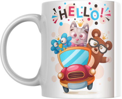 Printed Ceramic Mug | Coffee Mug | Tea Mug | Milk Mug | Designer Mug | 330 ml, Microwave & Dishwasher Safe | Mug for Kids | Mug for Friend, Birthday Gift