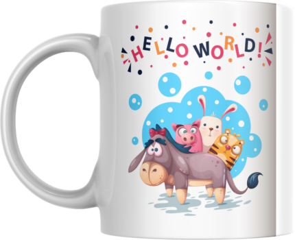 Printed Ceramic Mug | Coffee Mug | Tea Mug | Milk Mug | Designer Mug | 330 ml, Microwave & Dishwasher Safe | Mug for Kids | Mug for Friend, Birthday Gift