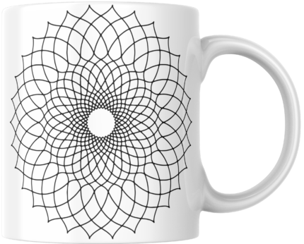 Mandala Printed Ceramic Mug | Coffee Mug | Tea Mug | Milk Mug | Designer Mug | 330 ml, Microwave & Dishwasher Safe | Mug for Kids | Mug for Friend, Birthday Gift