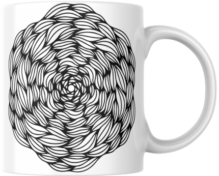 Mandala Printed Ceramic Mug | Coffee Mug | Tea Mug | Milk Mug | Designer Mug | 330 ml, Microwave & Dishwasher Safe | Mug for Kids | Mug for Friend, Birthday Gift