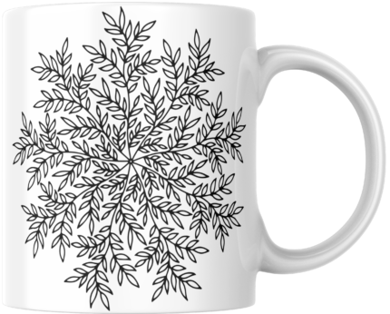 Mandala Printed Ceramic Mug | Coffee Mug | Tea Mug | Milk Mug | Designer Mug | 330 ml, Microwave & Dishwasher Safe | Mug for Kids | Mug for Friend, Birthday Gift