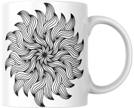 Mandala Printed Ceramic Mug | Coffee Mug | Tea Mug | Milk Mug | Designer Mug | 330 ml, Microwave & Dishwasher Safe | Mug for Kids | Mug for Friend, Birthday Gift