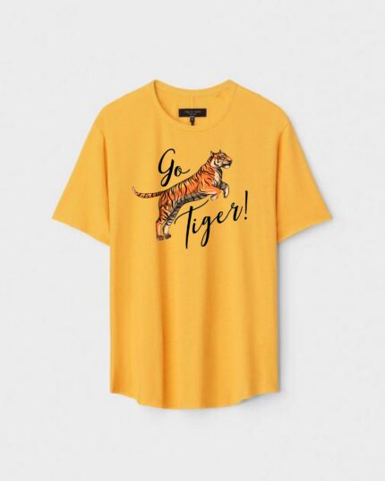 Unisex Designer Premium Quality Printed T-Shirt For Boys And Girls :: Cloth type : Cotton - Colour :: Yellow