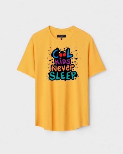 Unisex Designer Premium Quality Printed T-Shirt For Boys And Girls :: Cloth type : Cotton - Colour :: Yellow