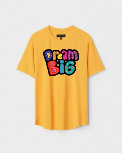 Unisex Designer Premium Quality Printed T-Shirt For Boys And Girls :: Cloth type : Cotton - Colour :: Yellow