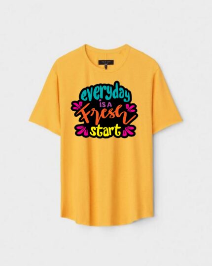 Unisex Designer Premium Quality Printed T-Shirt For Boys And Girls :: Cloth type : Cotton - Colour :: Yellow