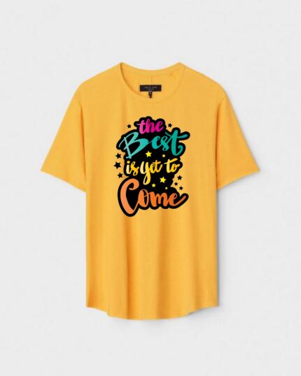 Unisex Designer Premium Quality Printed T-Shirt For Boys And Girls :: Cloth type : Cotton - Colour :: Yellow