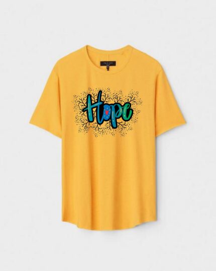 Unisex Designer Premium Quality Printed T-Shirt For Boys And Girls :: Cloth type : Cotton - Colour :: Yellow