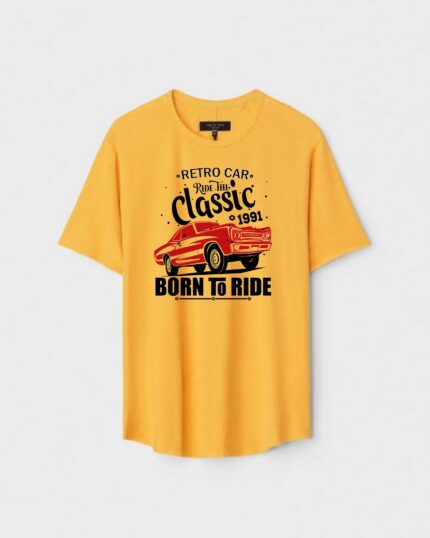 Unisex Designer Premium Quality Printed T-Shirt For Boys And Girls :: Cloth type : Cotton - Colour :: Yellow