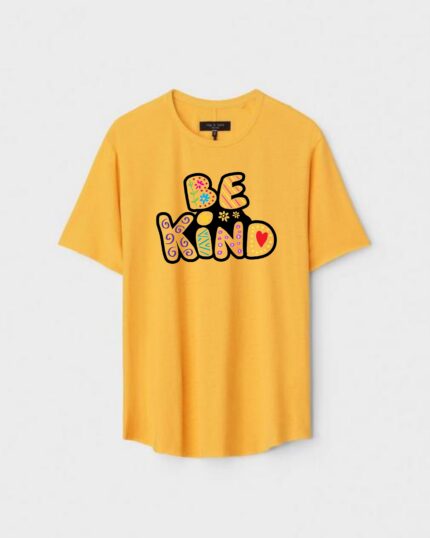 Unisex Designer Premium Quality Printed T-Shirt For Boys And Girls :: Cloth type : Cotton - Colour :: Yellow